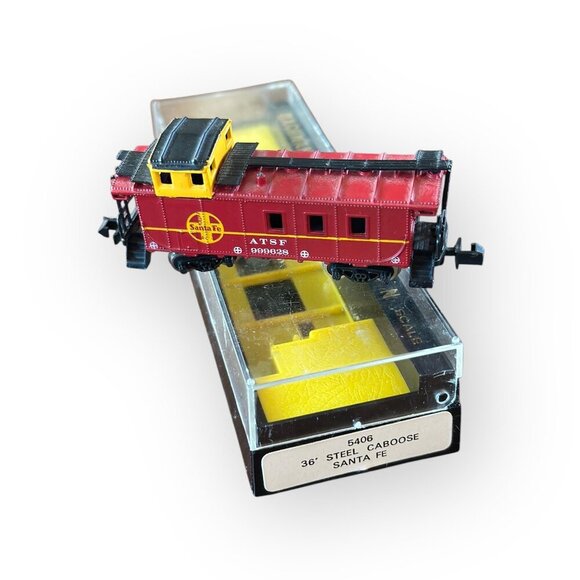 Bachmann N Scale 36" ATSF Santa Fe Steel Caboose Model Train Car 5406 - Picture 8 of 13